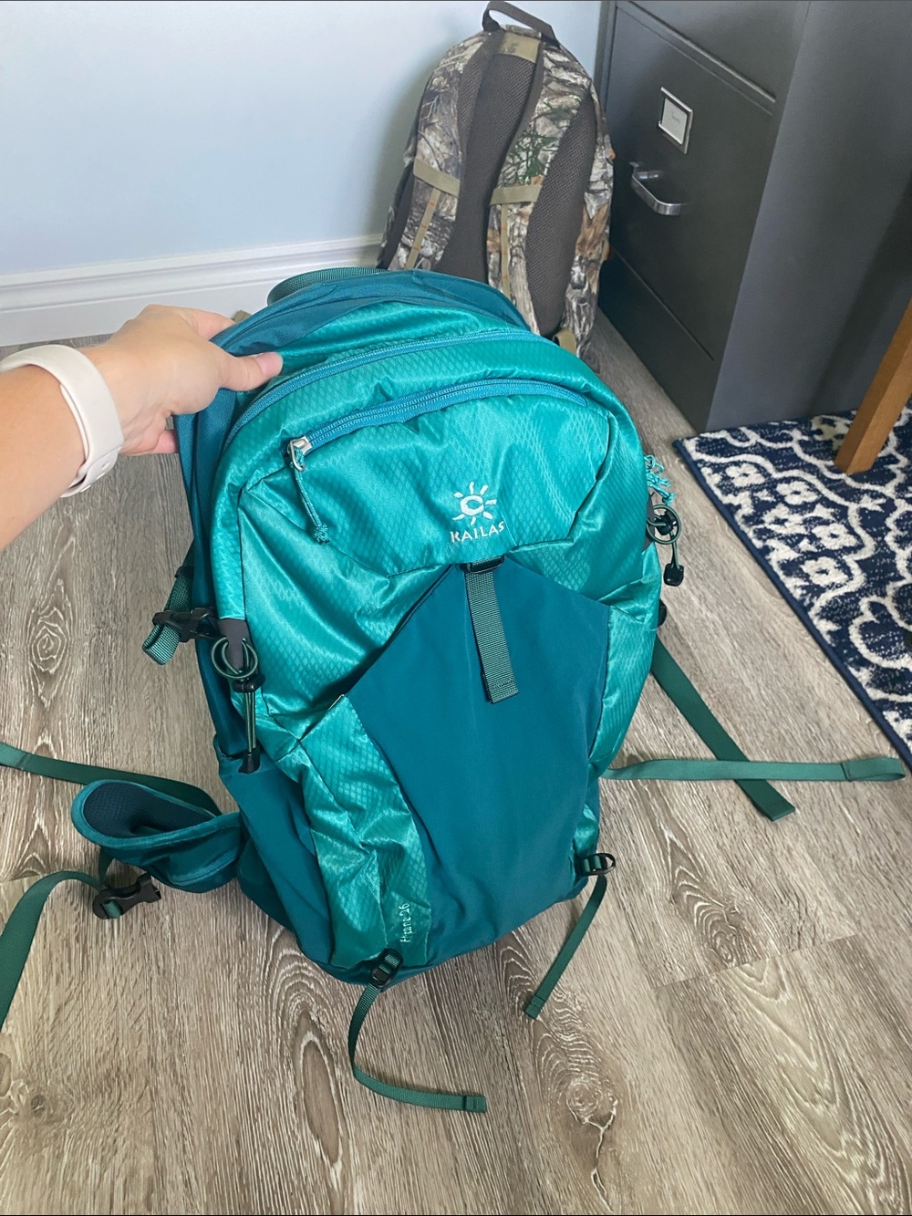 26L Supportive Teal Hiking Backpack